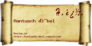 Hantusch Ábel névjegykártya